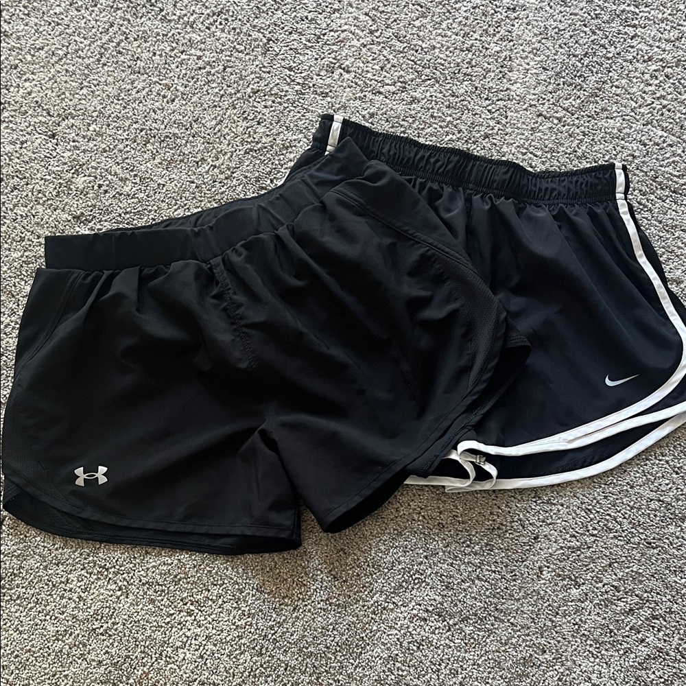 Nike/ Under Armour Women's Black Athletic Shorts